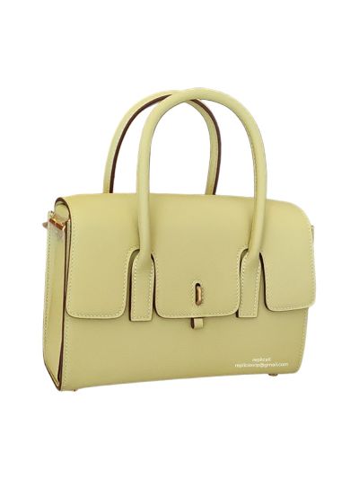 Hermes VIP New Drag Tote Shoulder Flap Bag Yellow Evercolor Calfskin Hand Stitched 22x14x8CM 522743