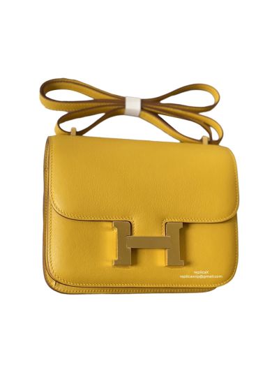 Hermes Vipellow Swift Leather Constance Crossbody Bag 522526