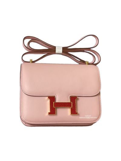 Hermes Vipink Swift Leather Constance Crossbody Bag 522519