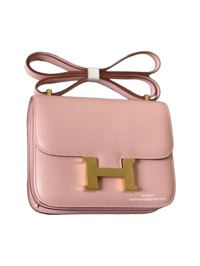 Hermes Vipink Swift Leather Constance Crossbody Bag 522528