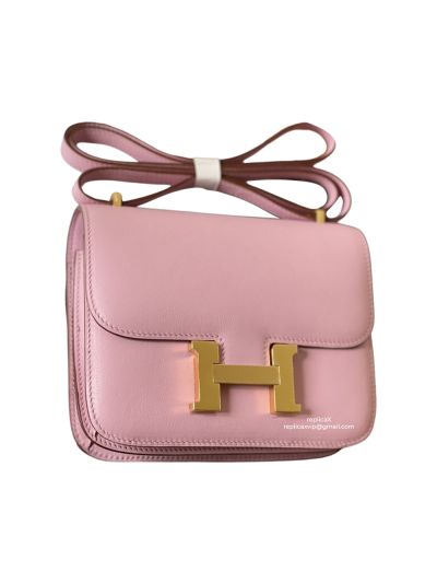 Hermes Vipink Swift Leather Constance Crossbody Bag 522529