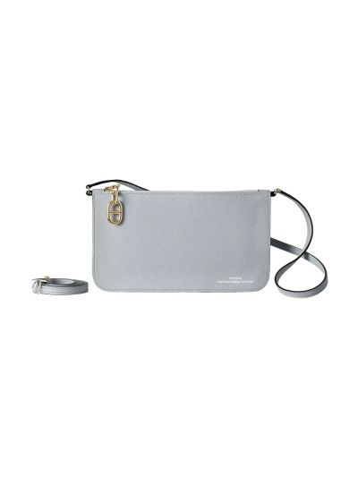 Hermes Zipengo Chaine dAncre To Go Pouch Clutch Bag Light Blue Evergrain Calfskin Leather 20x12x4CM 525222