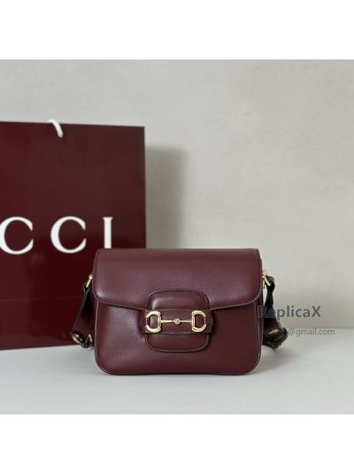 Gucci Horsebit 1955 Mini Shoulder Bag 847064 in Burgundy