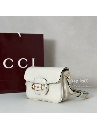 Gucci Horsebit 1955 Mini Shoulder Bag 847064 in Ivory
