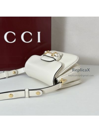 Gucci Horsebit 1955 Mini Shoulder Bag 847064 in Ivory