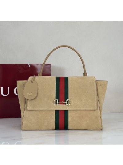 Gucci Horsebit 1955 Shoulder Bag in Tan