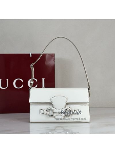 Gucci Horsebit 1955 Small Shoulder Bag 847063 in White