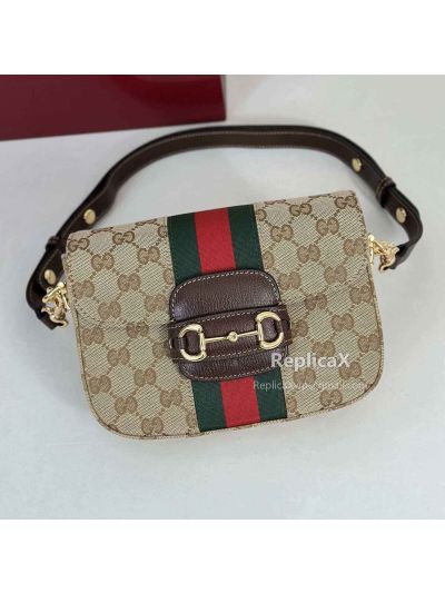 Gucci Horsebit 1955 Small Shoulder Bag 866762 in Beige