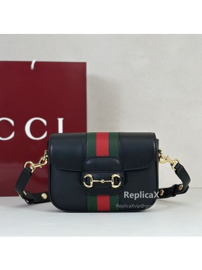 Gucci Horsebit 1955 Small Shoulder Bag 866762 in Black