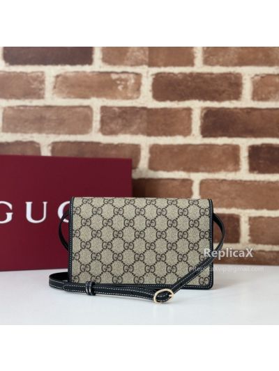 Gucci Horsebit 1955 Small Shoulder Bag Crossbody Bag Beige GG Canvas 760196