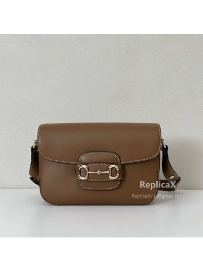 Gucci Horsebit 1955 Soft Medium Shoulder Bag 815178 in Brown