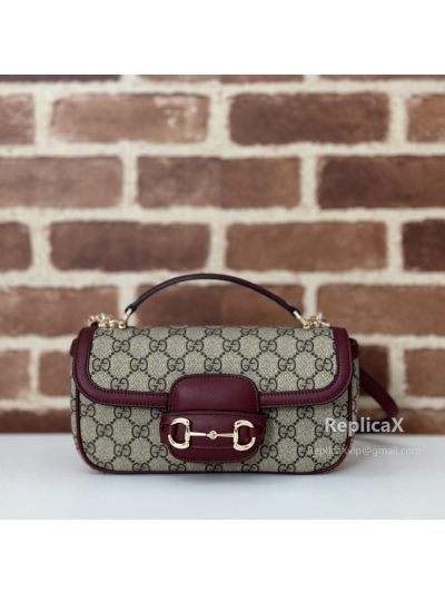 Gucci Horsebit 1955 Soft Small Top Handle Bag 815206 in Beige