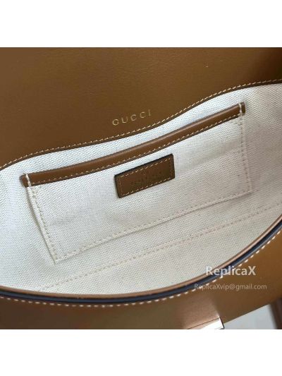 Gucci Horsebit 1955 Soft Small Top Handle Bag 815206 in Brown