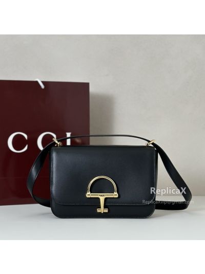Gucci Horsebit Aura Small Shoulder Bag 847063 in Black