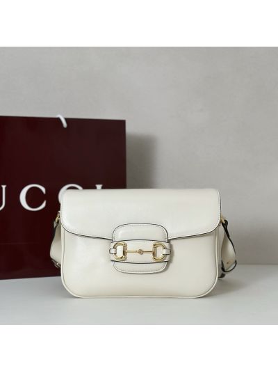 Gucci Horsebit 1955 Small Shoulder Bag 847063 in Ivory