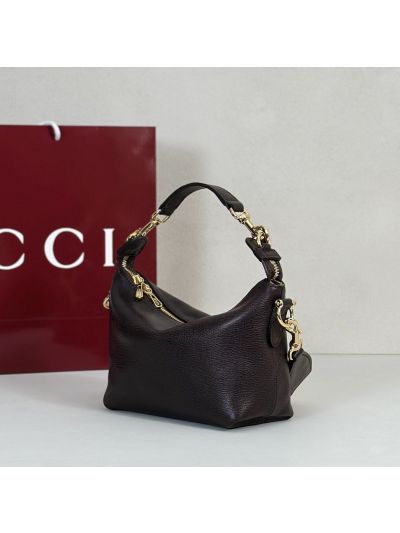 Gucci Horsebit Aura Small Shoulder Bag 847063 in Ebony
