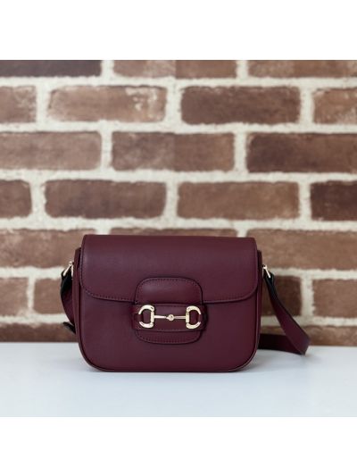 Gucci Horsebit 1955 Small Shoulder Bag 815205 in Burgundy