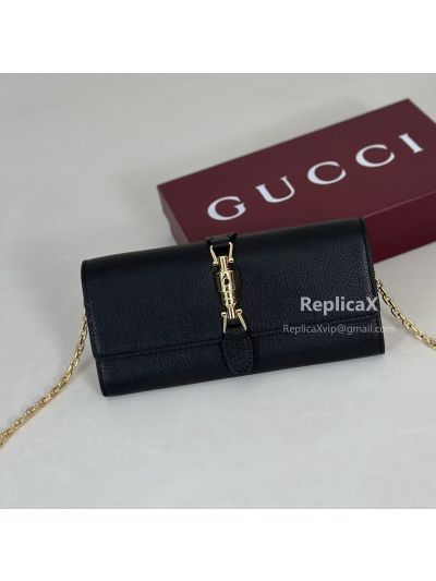 Gucci Jackie Wallet On Chain 867165 in Black