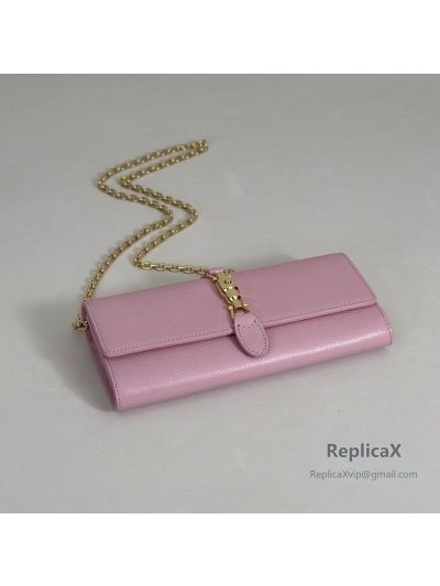 Gucci Jackie Wallet On Chain 867165 in Pink