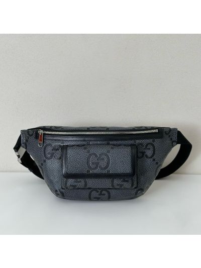 Gucci Jumbo GG Belt Bag in Grey/Black
