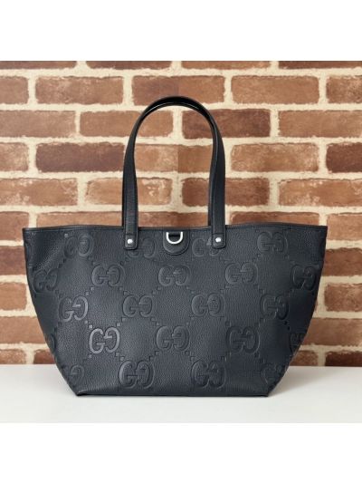 Gucci Jumbo GG Embossed Tote in Black