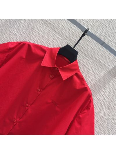 Loewe Button-Front Shirt in Red