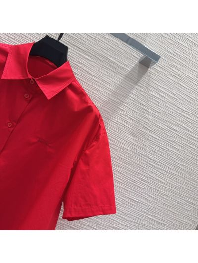 Loewe Button-Front Shirt in Red