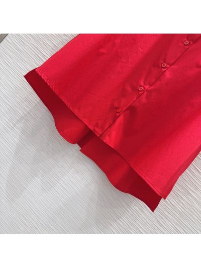 Loewe Button-Front Shirt in Red