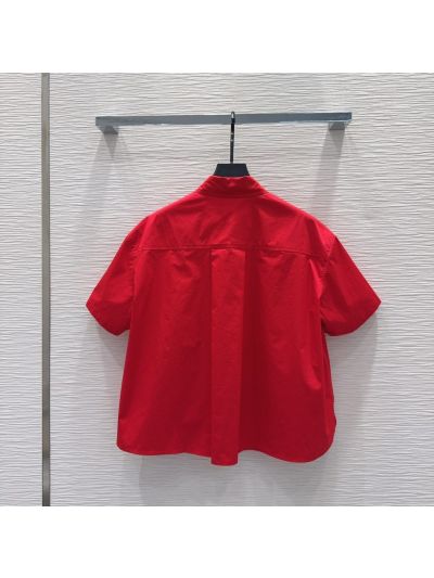 Loewe Button-Front Shirt in Red