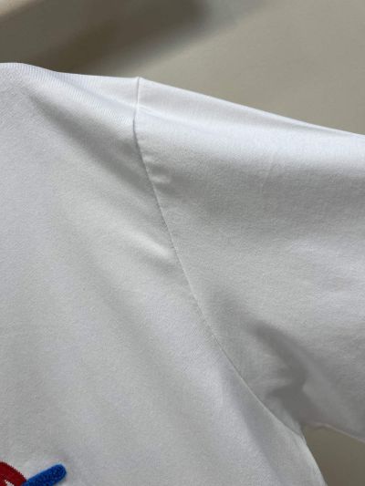 Loewe Crew Neck Embroidered T-Shirt in White