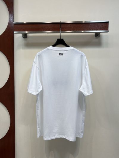 Loewe Crew Neck Embroidered T-Shirt in White