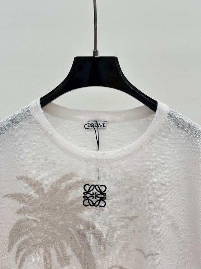 Loewe Crew Neck Short Sleeve T-Shirt in White