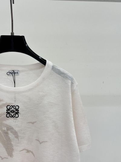 Loewe Crew Neck Short Sleeve T-Shirt in White