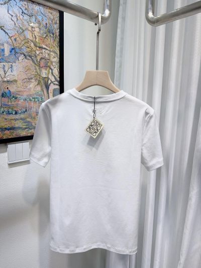 Loewe Crew Neck Short Sleeve T-Shirt in White