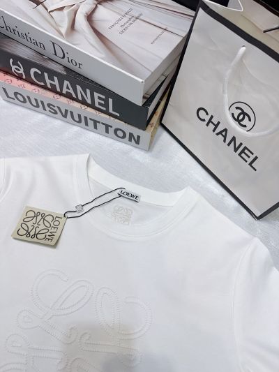 Loewe Crew Neck Short Sleeve T-Shirt in White