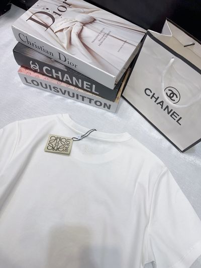 Loewe Crew Neck Short Sleeve T-Shirt in White