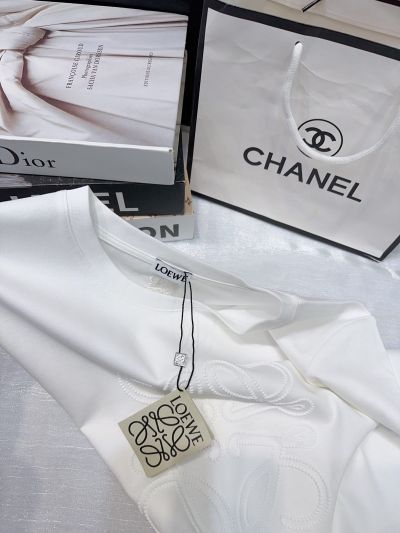 Loewe Crew Neck Short Sleeve T-Shirt in White