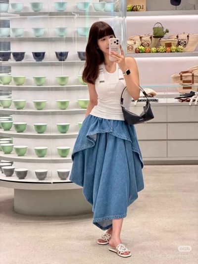 Loewe Denim A-Line Skirt