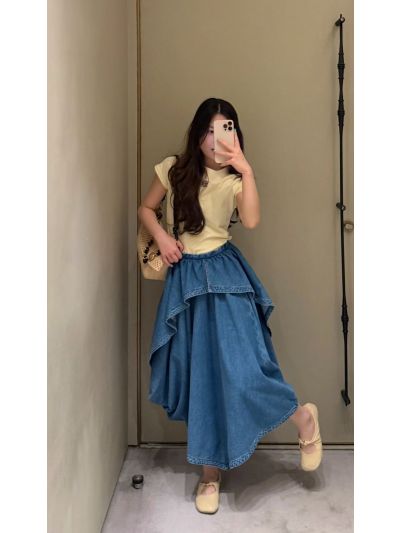 Loewe Denim A-Line Skirt