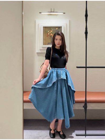 Loewe Denim A-Line Skirt