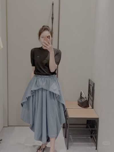 Loewe Denim A-Line Skirt