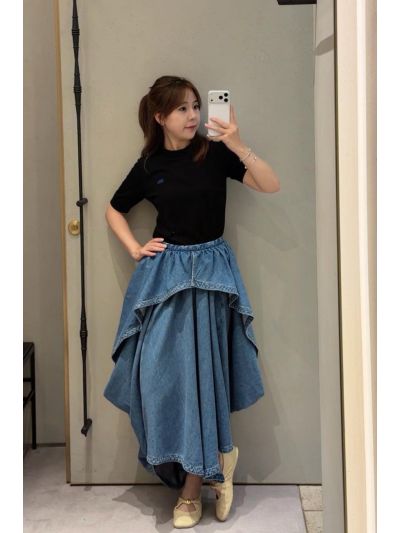 Loewe Denim A-Line Skirt