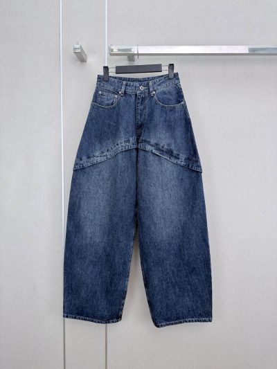 Loewe Denim Button-Front Pants in Navy