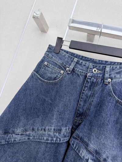 Loewe Denim Button-Front Pants in Navy