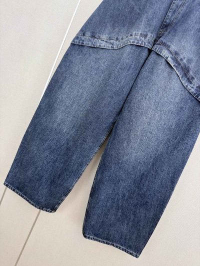 Loewe Denim Button-Front Pants in Navy