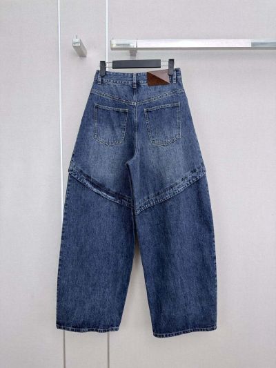 Loewe Denim Button-Front Pants in Navy