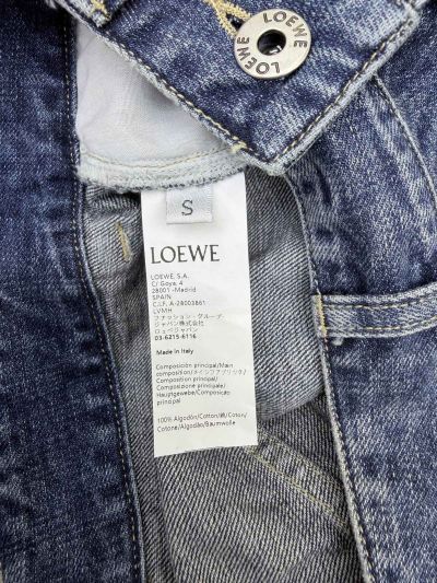 Loewe Denim Button-Front Pants in Navy