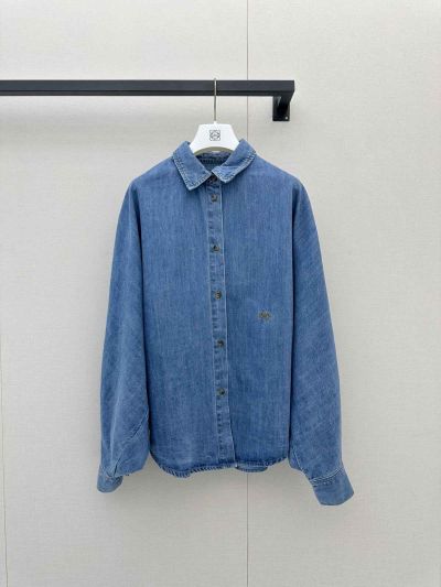 Loewe Denim Button-Front Shirt in Blue