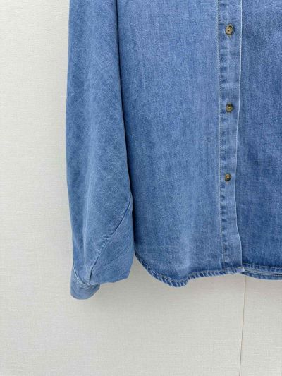 Loewe Denim Button-Front Shirt in Blue