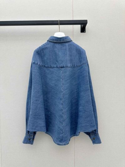 Loewe Denim Button-Front Shirt in Blue